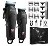 Tondeuse Cheveux Professionnelle Yineel W6 , Ecran LED Sans Fil Rechargeable avec 10 Sabots,Le cadeau idéal pour la fête des pères
