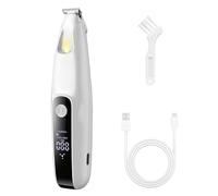 Tondeuse Chien avec LED, Tondeuse pour Chien Silencieuse avec Écran, Tondeuse Chat Rechargeable pour Pattes, Yeux, Oreilles, Visage