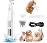 Tondeuse Chien Professionnelle,500mAh Rechargeable et IPX4 Tondeuse Étanche pour Pattes d'Animaux,Rasoir pour Chiens Chat Faible