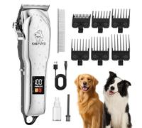 Tondeuse Chien Professionnelle Sans Fil Écran LCD Recharge USB 7000 RMP | Faible Bruit Charge Rapide avec Peigne et 6 Sabots Guide Tondeuse de Toilettage Pour Chiens Chats Animaux