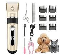 Tondeuse Chien Silencieux IPX7 Étanche 2 Vitesses Écran LED Chargement USB