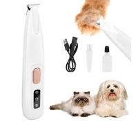 Tondeuse Chien,Tondeuse Coussinet Chien,USB Rechargeable Pince Tondeuse, Tondeuse à poils étanche pour Animaux de Compagnie avec Lampe LED, Pince Tondeuse Portable pour Chiens