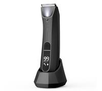 Tondeuse corps 600mah IPX7 étanche base rechargeable tondeuse pour le corps lumière LED écran tondeuse cheveux humide/sec