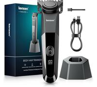 Tondeuse Corps Homme Tondeuse Intime Homme Étanche Ipx6 Avec Base,Tondeuse Partie Intime Homme Wet&dry,Rasoir Intime Homme Avec Peigne De Limitation Réglable Pour Corps,Aisselles,Maillot,Poils