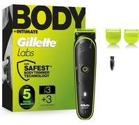 Gillette Labs Body Plus Intimate Tondeuse Homme i3, Tondeuse Corps et Zone Intime, Étanche, Coffret Homme avec 2 Sabots dont un pour Peau Sensible, Technologie SkinFirst, Batterie Rechargeable Incluse