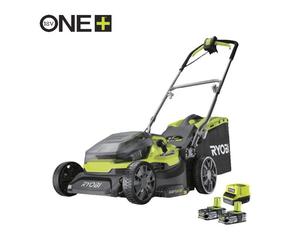 Tondeuse + coupe bordure RYOBI RY18LMH37LT25-250 One+, 2x18V, l.37cm, 2 batteries 5Ah - 5133004717