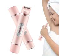 Tondeuse de bikini électrique pour femmes, rasoirs pour le visage indolores à double tête pour femmes, tondeuse portable lavable à usage domestique et de voyage pour rasoir bikini, cheveux, cheveu