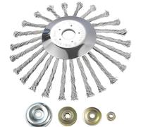 Tondeuse de Jardin Universelle, tête de Coupe de Jardin Indestructible de 6/8/10 Pouces, tête de Brosse en Fil d'acier for Coupe-Bordure de Jardin, Roue rotative de Tondeuse à Gazon for Le désherbage