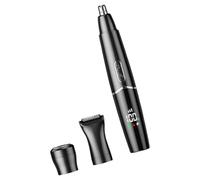 Tondeuse de nez électrique étanche IPX7 alimentée par batterie rechargeable pour une épilation lisse et confortable en quelques secondes