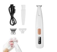 Tondeuse de Pattes de Chien avec Lumière LED,Tondeuse à Chien Rechargeable Étanche par USB,Silencieux,Réparation confortable,Pour réparer chien,chat,pieds,oreilles,corp