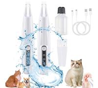 Tondeuse de précision 2024 multifonction avec lumière LED, faible bruit, étanche, rechargeable, pour pattes, yeux, oreilles, visage, croupe (blanc)