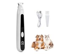 Tondeuse de Toilettage pour Animaux,Tondeuse Silencieuse avec Écran LED et Lumière de Ligne de Sang,Rasoir Sans Fil Robuste pour Chats et Petits Chiens,pour le Visage,Oreilles et les Pattes