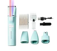 Tondeuse de Toilettage pour Chien - Électrique Rechargeable Quatre En Un Avec Lumière UV,Coupe-Griffes pour Chat Tondeuse à Poils - Pour Visage Pattes Dos Oreilles Croupe Maison Salon
