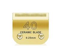 Tondeuse Détachable for Chien, Ensemble De Lames En Céramique, 7FC/5FC/4FC/#10/#30/#40, Compatible Avec Les Tondeuses Andis,Oster A5,Wahl KM10 Series(40)