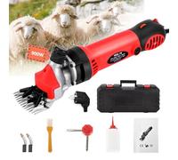 Tondeuse électrique 900 W - 6 vitesses réglables - Max 2800 tr/min - Avec mallette - 13 dents - Câble d'alimentation 3M - Ciseaux professionnels pour moutons, alpagas, chèvres