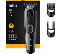 Tondeuse Electrique A Cheveux Series 5 Hc5530, Noir, Lavable Et Sans Fil, Coffret Avec 3 Sabots Et 17 Longueurs Pour Tondre Ou Couper, Lames Affutées, Kit Pour Une Coupe Sans Effort