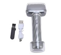 Tondeuse électrique alternative en forme de marteau, tondeuse à barbe Portable et lavable, tondeuse électrique Miniature pour voyage (Grise)