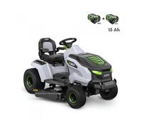 Tondeuse électrique autoportée avec pack batteries 15 Ah et chargeur mural coupe mulching 107 cm - EGO TR4201E