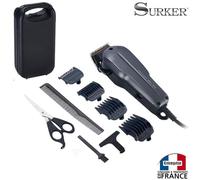 Tondeuse électrique fil filaire prise secteur pour cheveux barbe avec 4 sabots + coffret