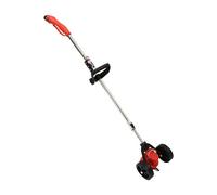 Tondeuse Electrique Gazon,Tondeuse à Gazon sans Fil Tête Pivotante à 90° avec Roues avec Batterie et 3 Lames,pour L'élagage Jardins,à L'entretien Parcs,à la Tonte Pelouses (Rouge)