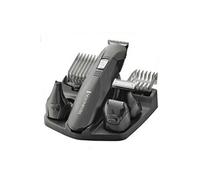 Remington Tondeuse Barbe [Multifonction 10 accessoires] Edge (Polyvalent: Poils du visage & du corps,Lames Acier, 4 têtes interchangeables + 6 Sabots, Sans fil,Socle de rangement) Tondeuse PG6030