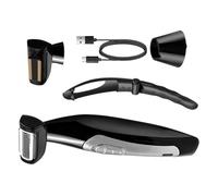 Tondeuse électrique pliable pour le dos et le corps avec 60 minutes de temps de travail rechargeable par USB et lavable pour le dos des hommes