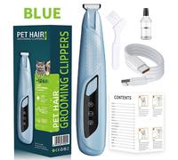 Tondeuse Électrique pour Animaux - Coupe Précise des Poils des Pattes, Oreilles et Zones Sensibles Blue