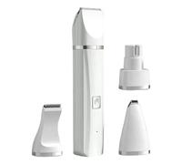 Tondeuse électrique pour chiens et chats - Tondeuse électrique sans fil avec multi-fonctions - Ciseaux silencieux et rasoir pour le visage, les oreilles et le pelage des chiens