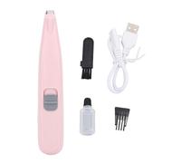 Tondeuse électrique pour les pieds des animaux de compagnie, Rechargeable, à faible bruit, pour toilettage des poils autour des yeux, des oreilles et du visage (Rosâtre)