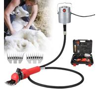 Tondeuse Électrique Professionnelle pour Moutons, Chèvres, Alpagas - Machine de Tonte avec Moteur 1500W/1000W, Design Ultraléger et Suspendable, Arbre Flexible et Boîte de Rangement,Red
