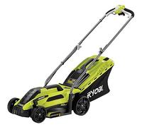 Tondeuse électrique RYOBI 1300W Coupe 33cm RLM13E33S - Bac de 35L, réglage centralisé de la Hauteur, 2-en-1 ramassage et Mulching, Ergonomique, idéale pour Jardins jusqu'à 300 m².
