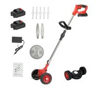 Tondeuse électrique sans fil avec batterie rechargeable 24 V 2000 mAh et manche en forme de D