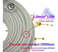 tondeuse en acier Nylon câble cordon ligne débroussailleuse Long rond rouleau herbe fil de environ 15m - Type Round 3.0mm X 15m
