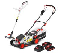Tondeuse et coupe bordures rechargeables 20V max + 2 batteries - Elem Garden.