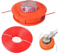 Tondeuse Gazon avec Filetage M10 Gauche, Tête Filetée Easy Load & Go Convient Aux Tondeuses Gazon Nylon 2,4 Mm 30 m (Couleur Corde Aléatoire), Résistant l'usure Tête Faucheuse Jardin