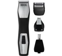 Tondeuse à barbe - WAHL - GROOMSMAN PRO - 2,4 V - 6 sabots - Autonomie : 60 min - Noir / Argent