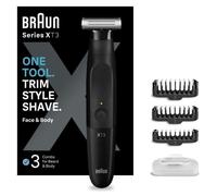 Tondeuse hybride BRAUN Series X XT3100 pour visage avec lame flexible 4D, étanche, 3 sabots - Homme