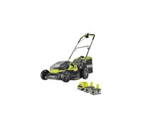Tondeuse hybride RYOBI 18V One+ coupe 37cm - 2 batteries 5.0 Ah - 1 chargeur rapide RY18LMH37A-250