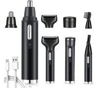 Tondeuse multi-usages 4 en 1 pour hommes, rechargeable par USB, tondeuse professionnelle indolore pour le visage, épilation, noir