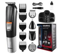 Tondeuse multi-usages 5 en 1 pour hommes, charge rapide,étanche,adaptée aux sourcils,au corps,au nez,aux oreilles et à la barbe