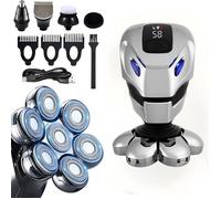 Tondeuse multi-usages 5 en 1 pour hommes, rasoir électrique 4D, tondeuse à cheveux flottante à 7 vitesses, tondeuse à poils de nez