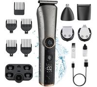 Tondeuse multi-usages 5 en 1 pour hommes, rechargeable et sans fil, rasoir électrique pour épilation du visage et du corps
