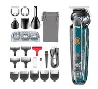 Tondeuse multi-usages 6 en 1 pour hommese, étanche IPX6, batterie rechargeable USB-C 180 minutes, tondeuse visage à lame en T