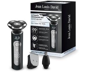 Tondeuse multi-usages - JEAN LOUIS DAVID - KIT GROOMING 4-en-1 - 3 têtes - Ecran digital - Noir