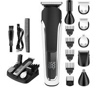 Tondeuse multi-usagess 6 en 1 pour hommes， lavable IPX7, kit de soins pour le nez, la barbe, le corps et le visage