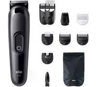 Tondeuse multifonction noire - BRAUN - AIO3560 - 10-en-1 - 14 positions - Sabots réglables 3-21 mm - 50 min d’autonomie