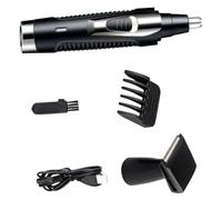 Tondeuse Multifonctionnelle pour Hommes, Rasoir à Poils de Nez | Acier Inoxydable, Tête Lavable, Lame Précise, 1 Set Noir Prise, Huile et Brosse