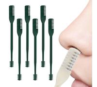 Tondeuse nasale 2 en 1 - Couteau double face pour poils de nez - Rotation à 360 ° - Pour homme et femme - Utilisation quotidienne (vert foncé)