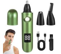 Tondeuse nasale pour homme, 3 en 1, rechargeable par USB, avec lumière LED, épilateur d'oreille et rasoir à sourcils pour hommes et femmes, sans douleur et facile à transporter