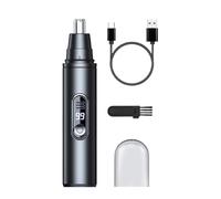 Tondeuse nasale rechargeable - Épilateur sans fil - Tondeuse à écran LED - Tondeuse étanche avec design ergonomique pour femme, père, adolescent, autorité faciale personnelle, riz